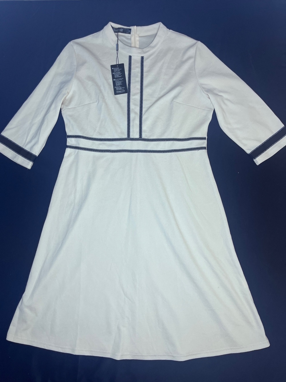 HOMEYEE Cream Colored Dress Size 2XL NWT